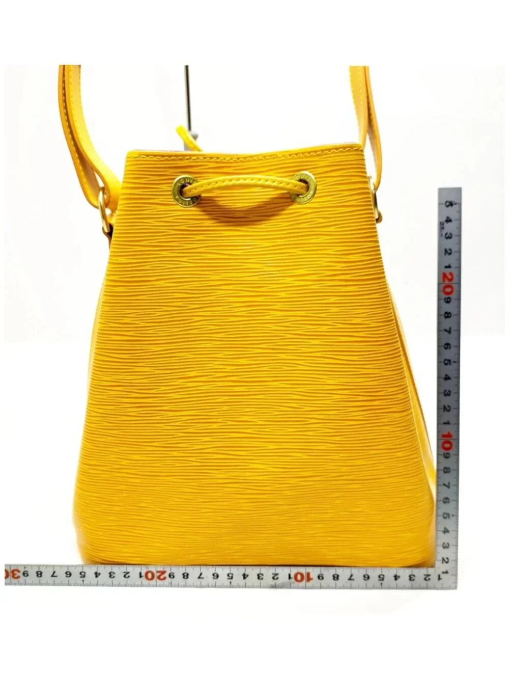 Authentic Louis Vuitton Petit Noé Yellow Epi Bucket Shoulder Bag